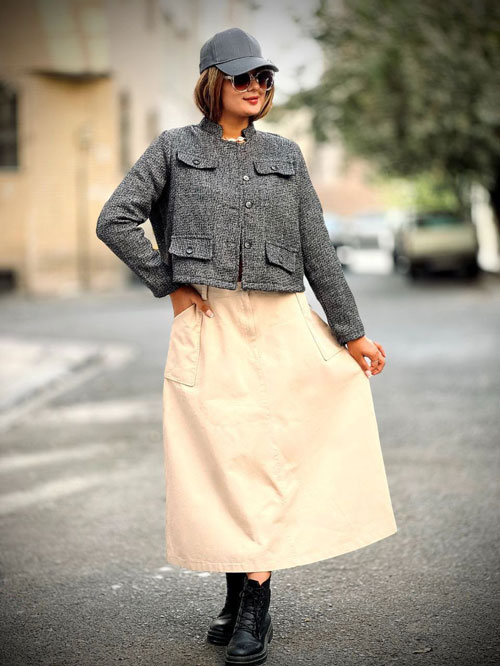 دامن کتان کد 449034 - Image 2