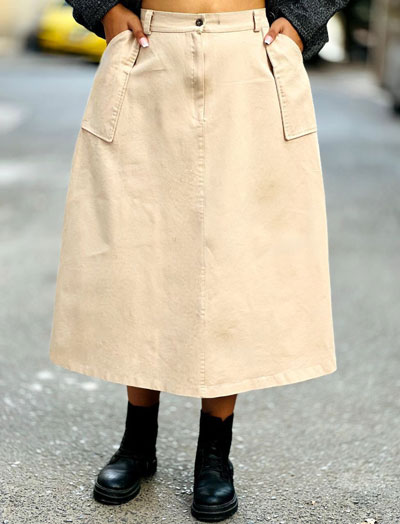 دامن کتان کد 449034